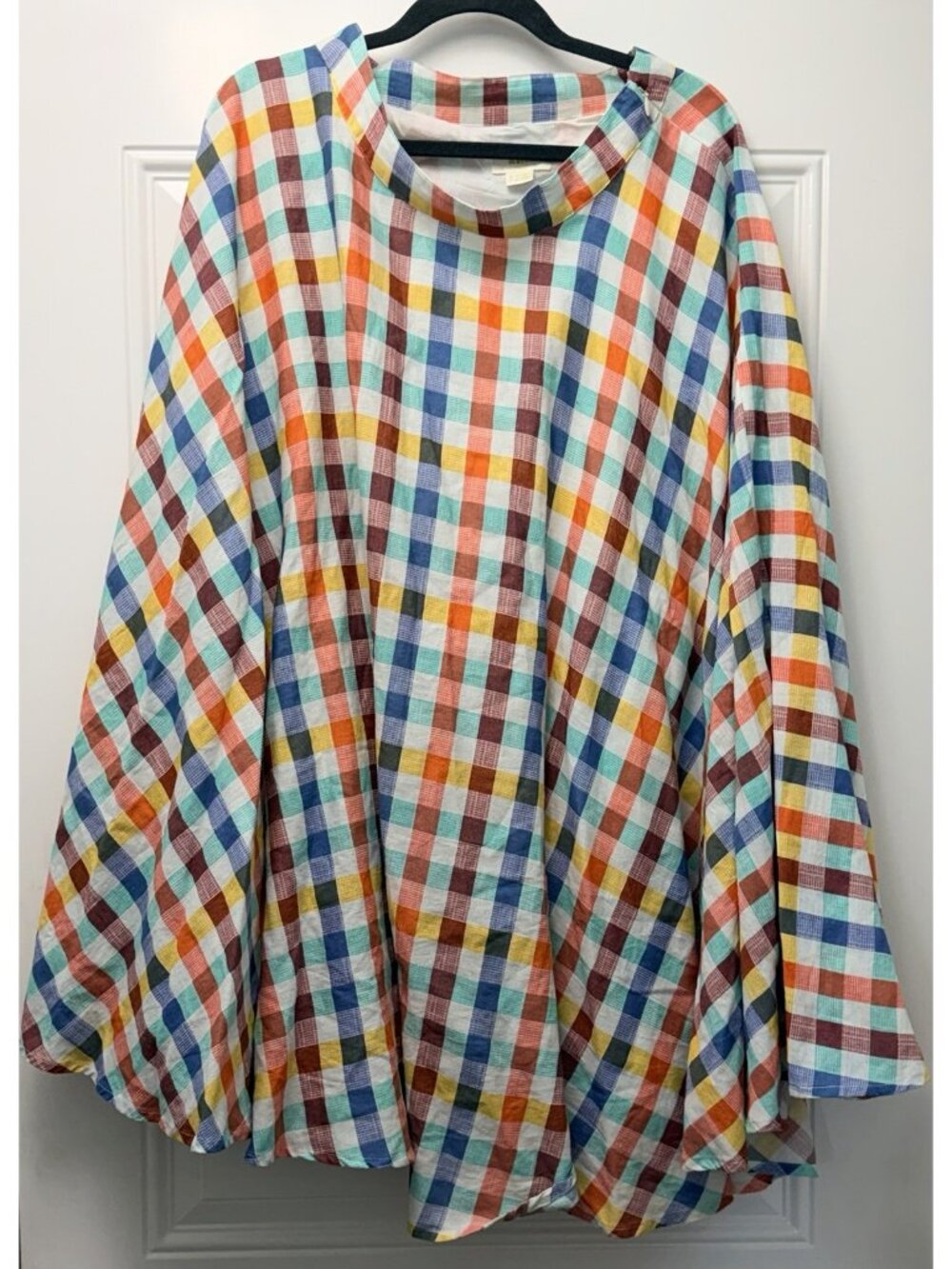 Maeve “Evelyn” Midi Skirt by Anthropologie Gingham Check Pattern Boho